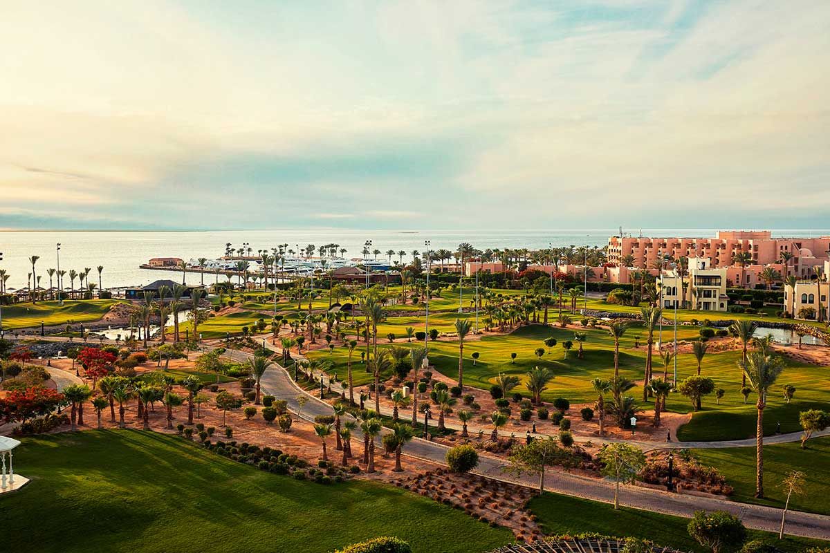 aerial view of the resort