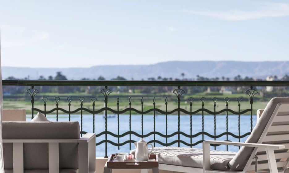balcony terrace with a view of the water