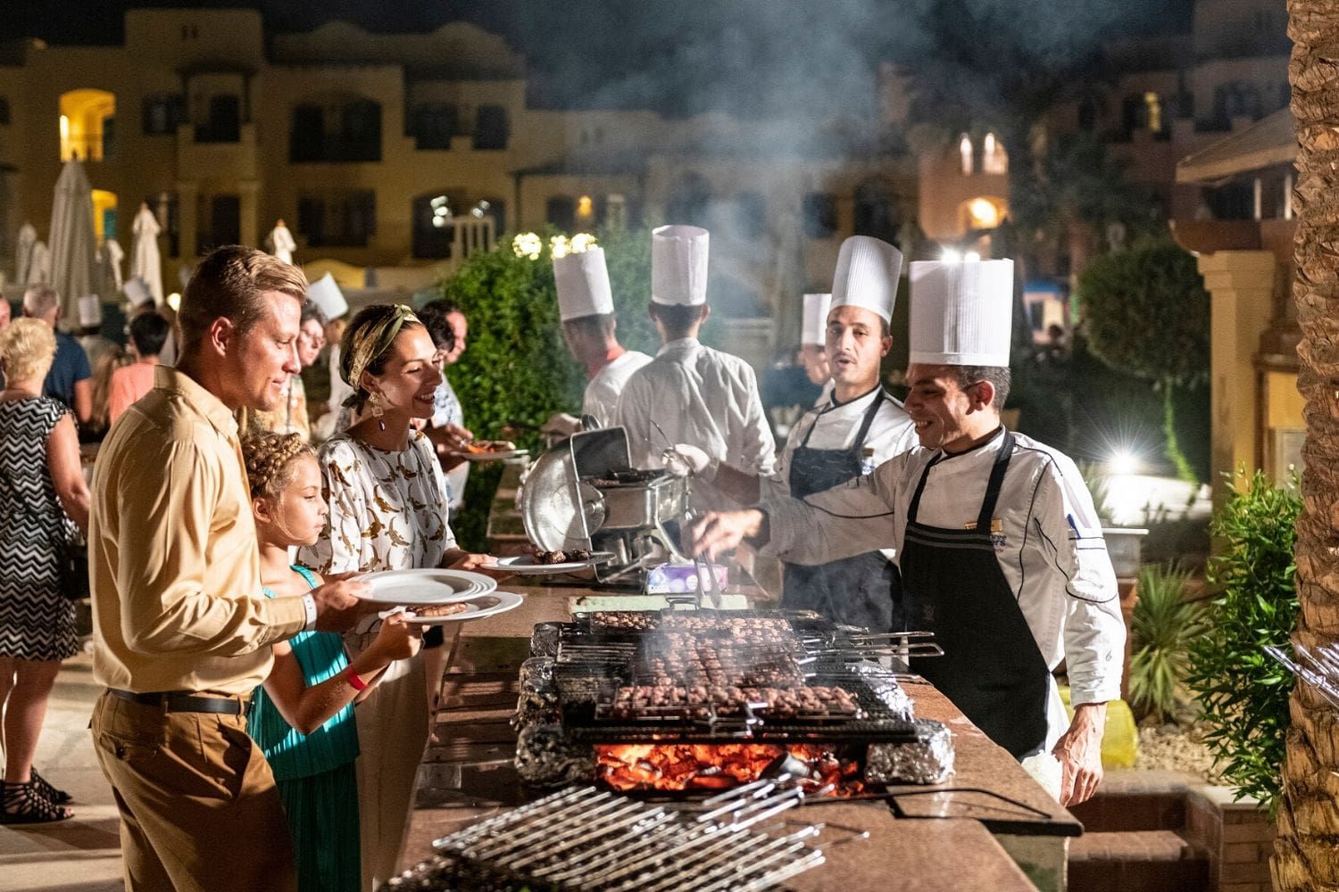 outdoor BBQ for hotel guests 