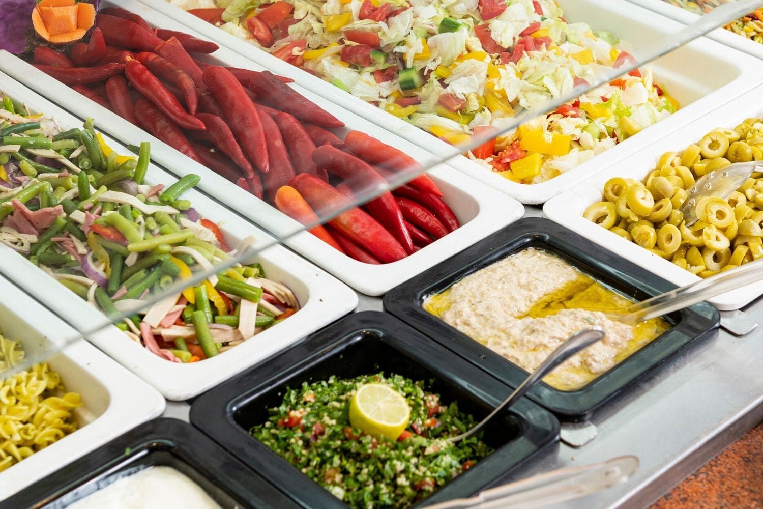 fresh vegetables at the buffet