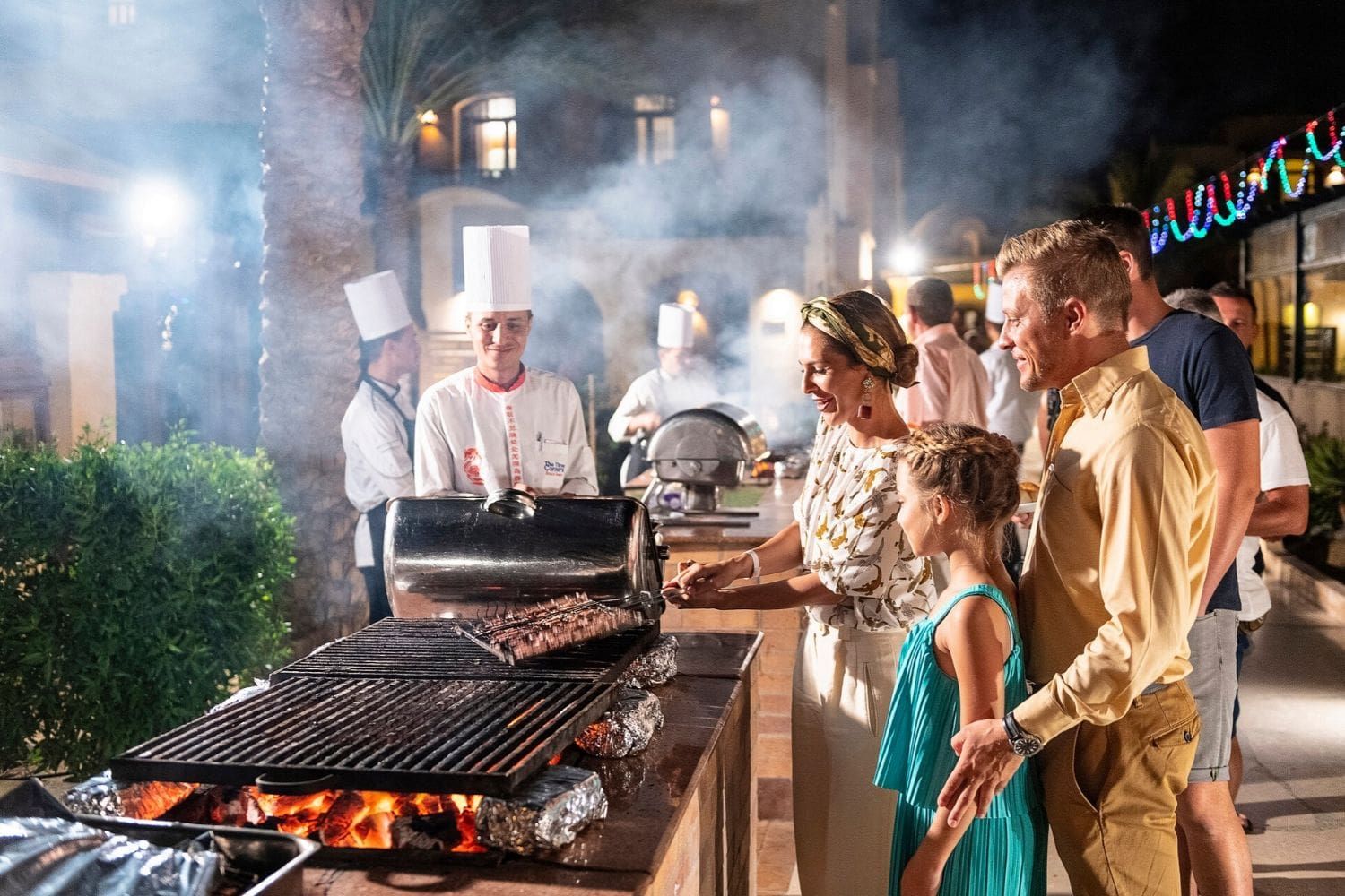 outdoor BBQ for hotel guests 
