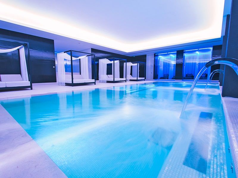 heated indoor swimming pool