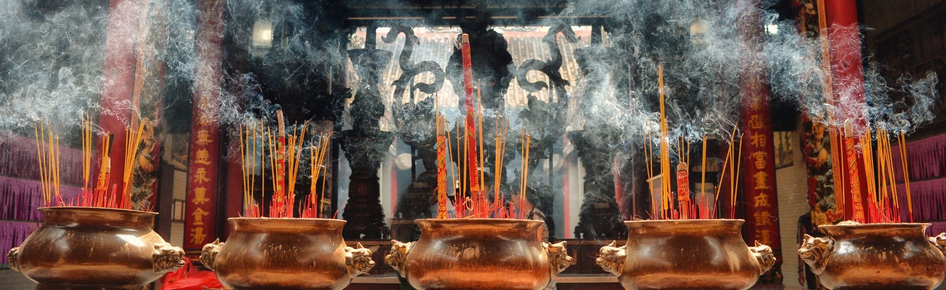 smokey candles emitting a fragrant odour